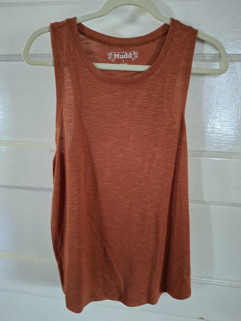 Mudd Women’s Tank Top Bundle Size L & XL Rust Orange + Charcoal Gray (Mls 555)